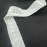 WHITE LACE 100% COTTON, SOLD BY THE METRES
