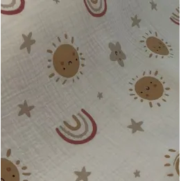Muselina Estampada de Algodón 100 % por Metros