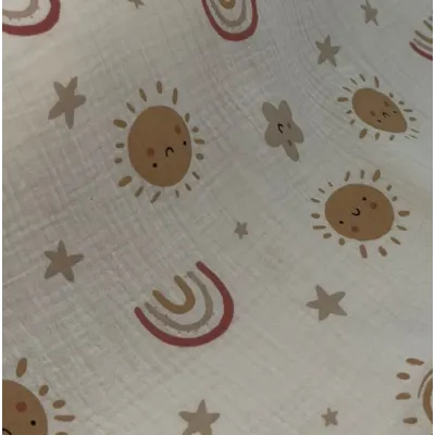 Muselina Estampada de Algodón 100 % por Metros