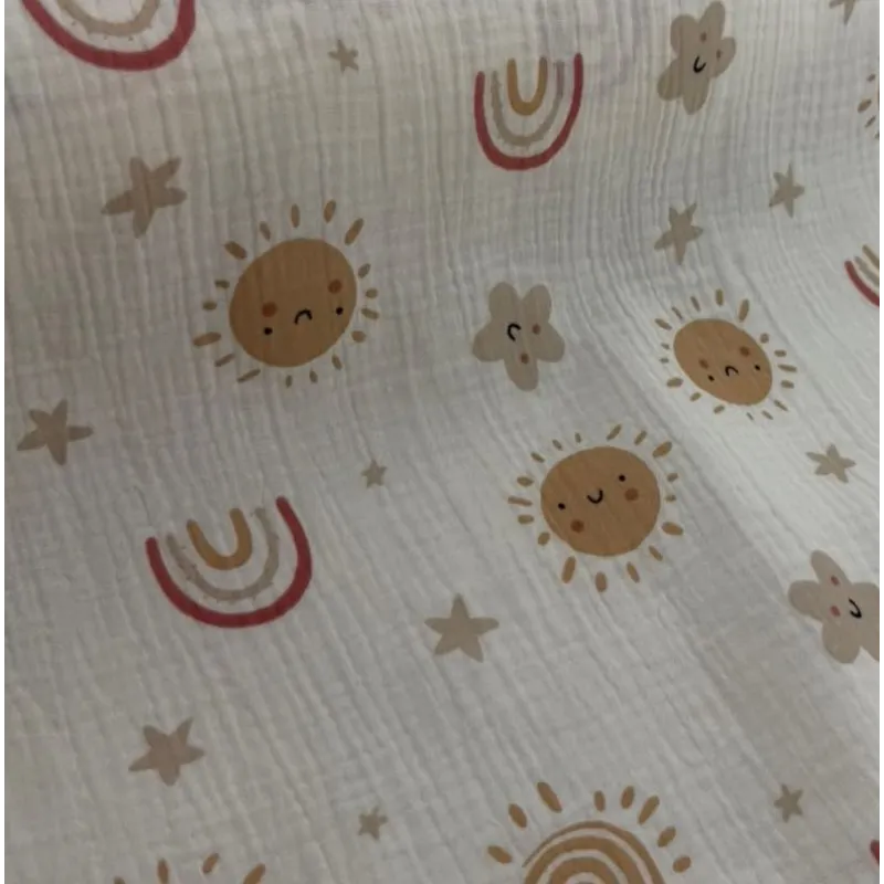Muselina Estampada de Algodón 100 % por Metros