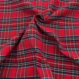 IRLANDA RED LUREX WOVEN TARTAN
