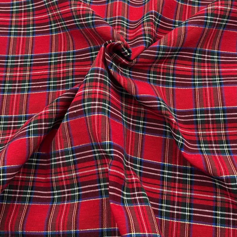 IRLANDA RED LUREX WOVEN TARTAN