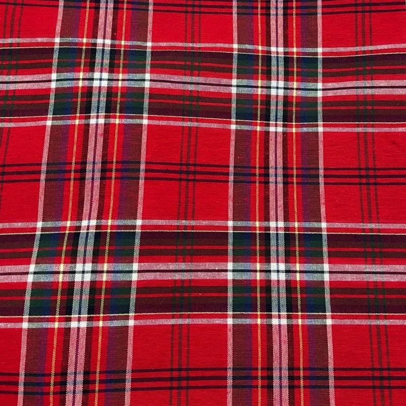 FRANKLIN RED LUREX WOVEN TARTAN