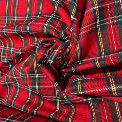 TARTAN CHRISTMAS RED 140 CM WIDTH